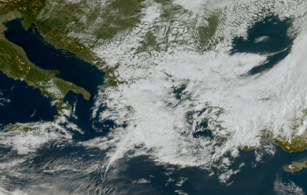 Τελευταία δορυφορική εικόνα νεφοκάλυψης