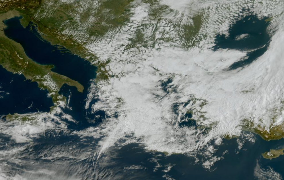 Τελευταία δορυφορική εικόνα νεφοκάλυψης