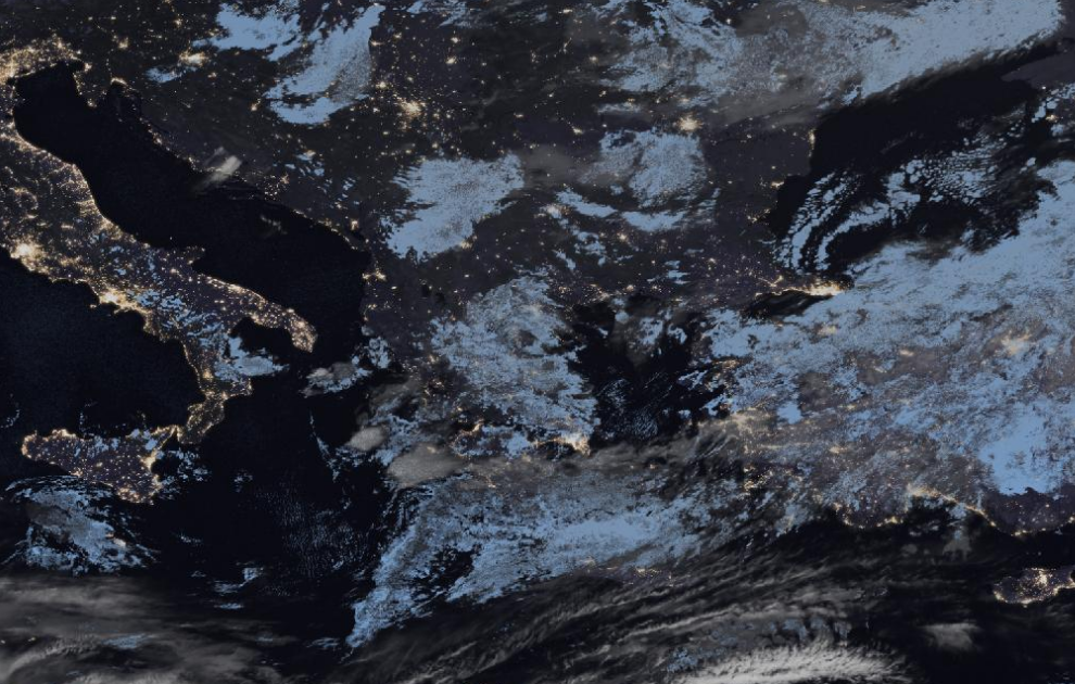 Τελευταία δορυφορική εικόνα νεφοκάλυψης
