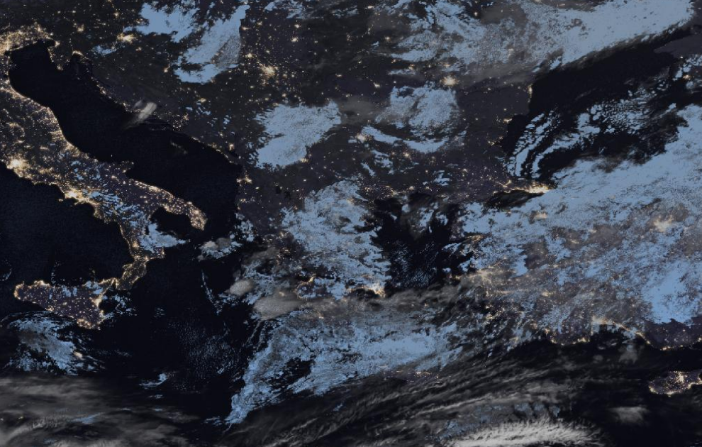 Τελευταία δορυφορική εικόνα νεφοκάλυψης