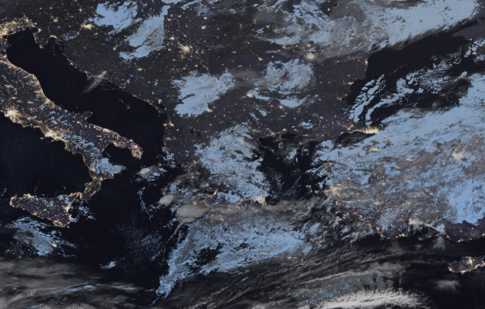 Τελευταία δορυφορική εικόνα νεφοκάλυψης