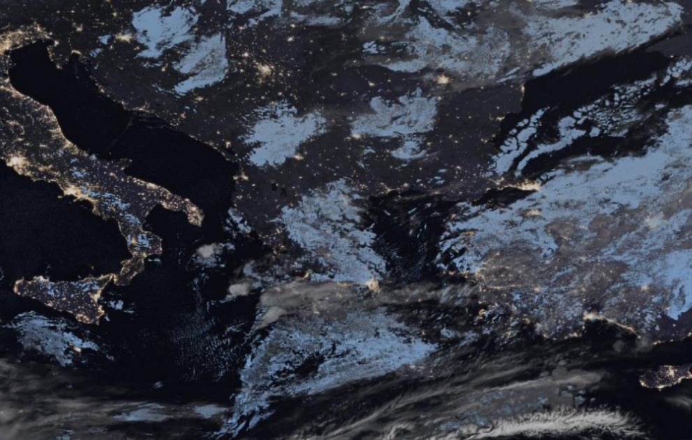 Τελευταία δορυφορική εικόνα νεφοκάλυψης