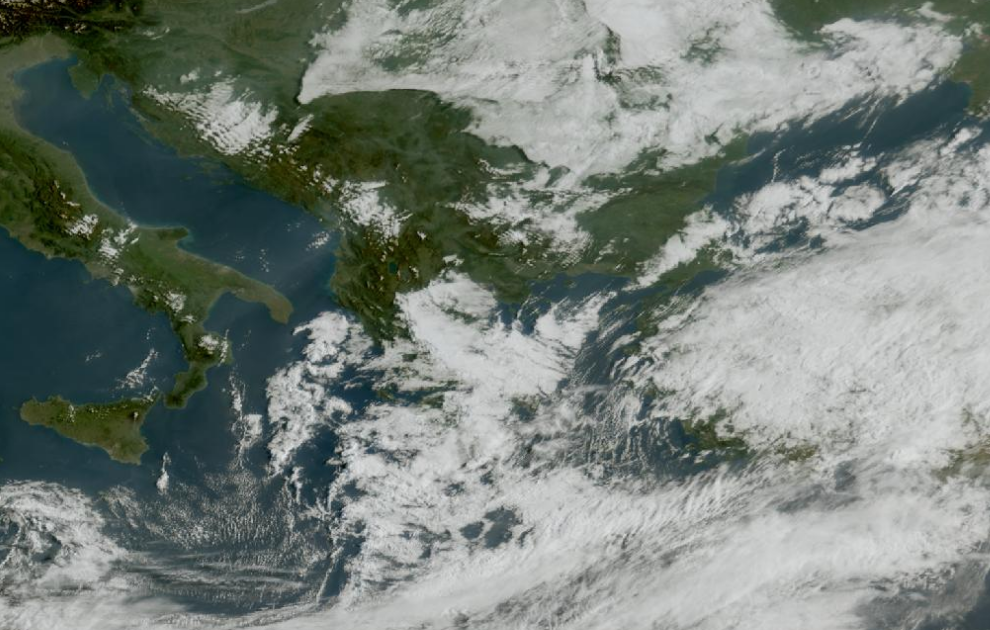 Τελευταία δορυφορική εικόνα νεφοκάλυψης