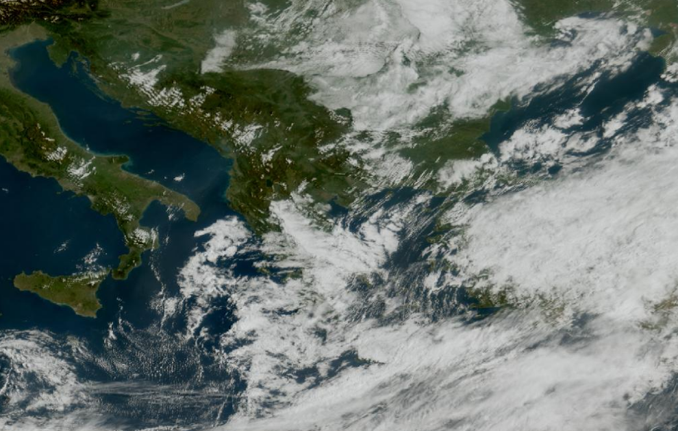 Τελευταία δορυφορική εικόνα νεφοκάλυψης