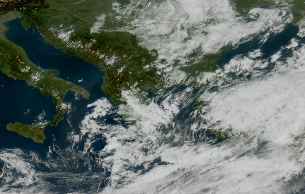Τελευταία δορυφορική εικόνα νεφοκάλυψης