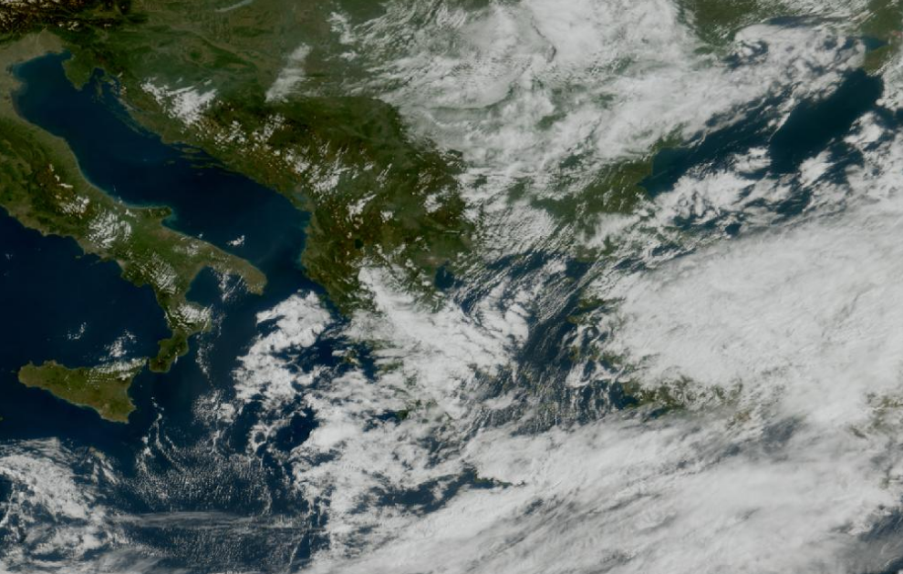 Τελευταία δορυφορική εικόνα νεφοκάλυψης