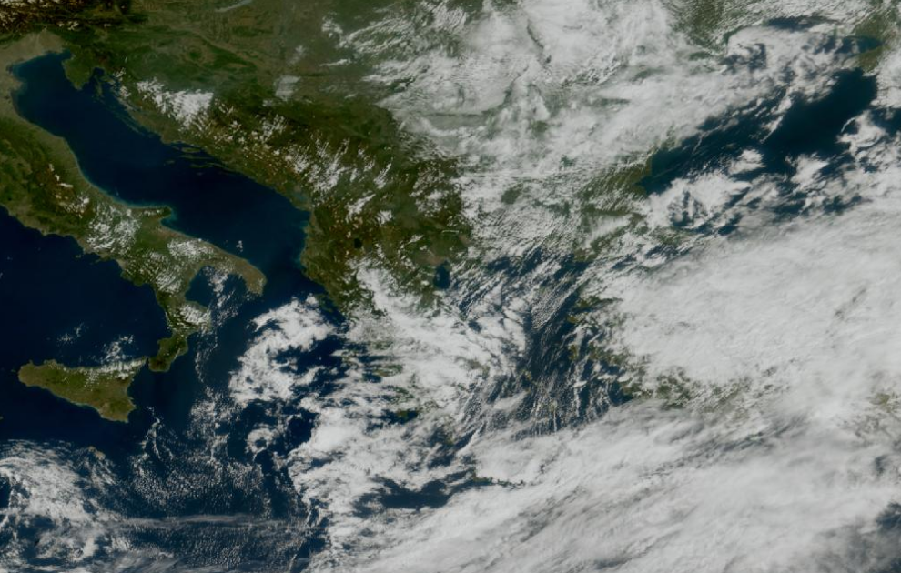 Τελευταία δορυφορική εικόνα νεφοκάλυψης