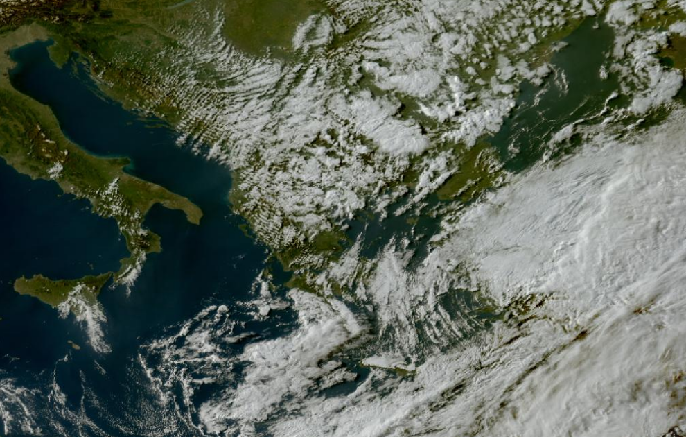 Τελευταία δορυφορική εικόνα νεφοκάλυψης