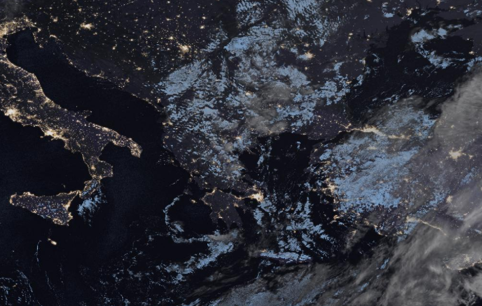 Τελευταία δορυφορική εικόνα νεφοκάλυψης