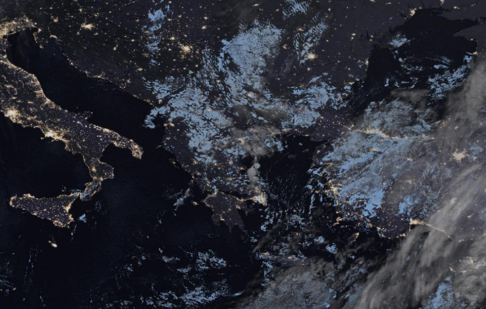 Τελευταία δορυφορική εικόνα νεφοκάλυψης