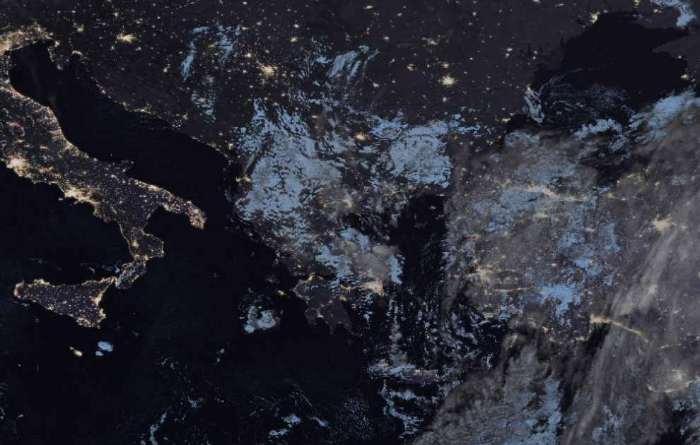 Τελευταία δορυφορική εικόνα νεφοκάλυψης