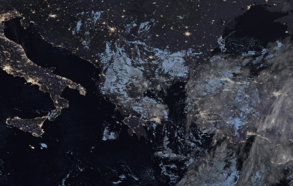 Τελευταία δορυφορική εικόνα νεφοκάλυψης