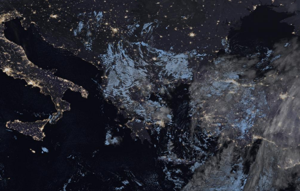 Τελευταία δορυφορική εικόνα νεφοκάλυψης