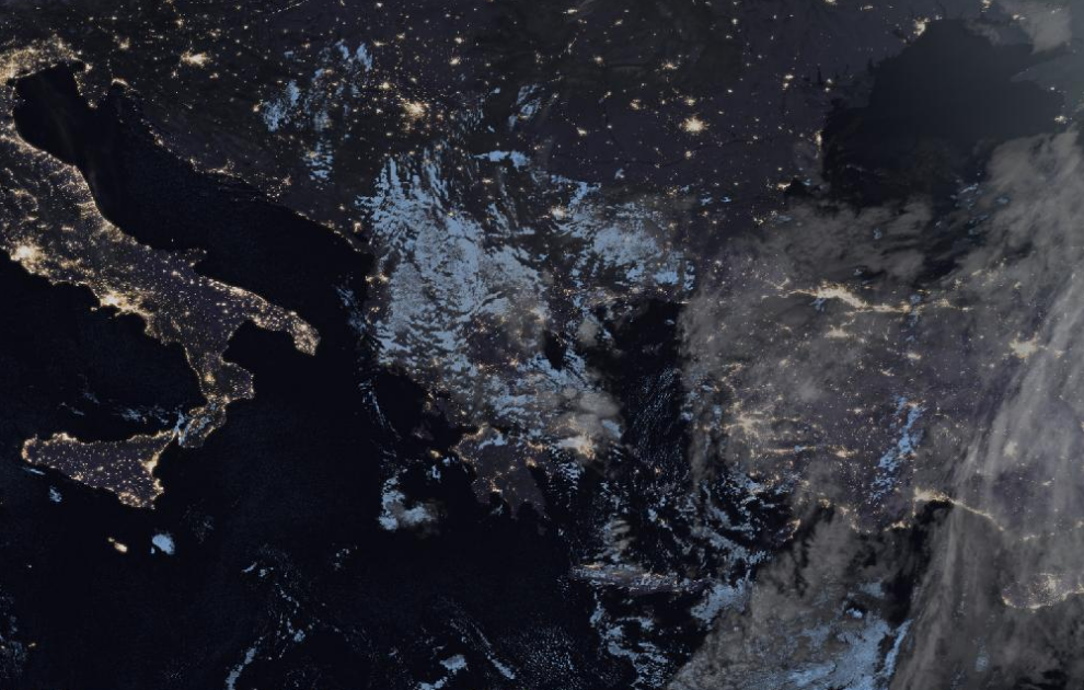 Τελευταία δορυφορική εικόνα νεφοκάλυψης