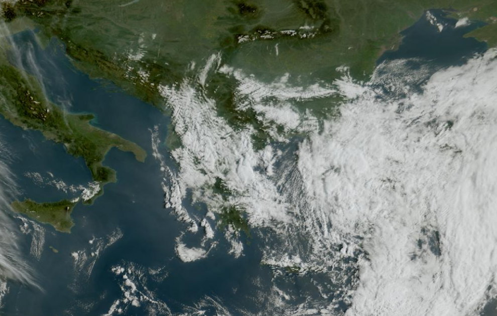 Τελευταία δορυφορική εικόνα νεφοκάλυψης