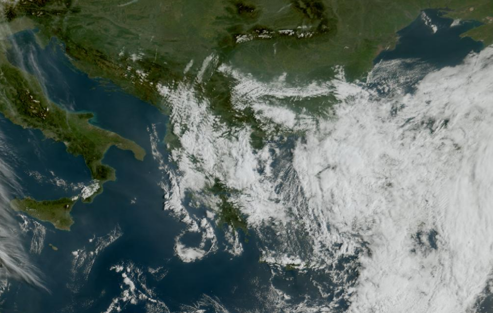 Τελευταία δορυφορική εικόνα νεφοκάλυψης