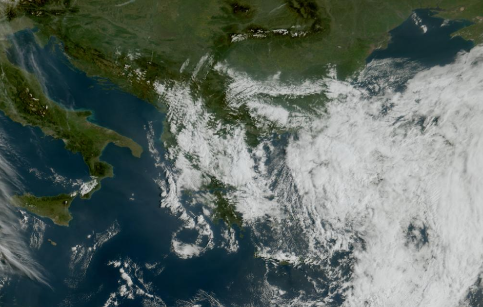 Τελευταία δορυφορική εικόνα νεφοκάλυψης