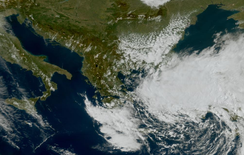 Τελευταία δορυφορική εικόνα νεφοκάλυψης