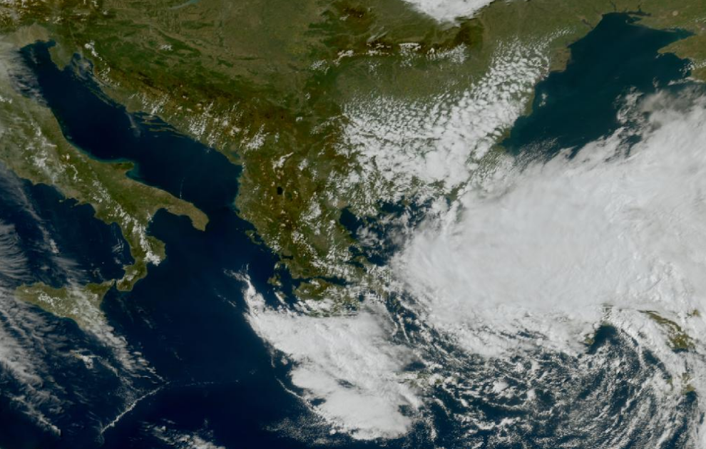 Τελευταία δορυφορική εικόνα νεφοκάλυψης