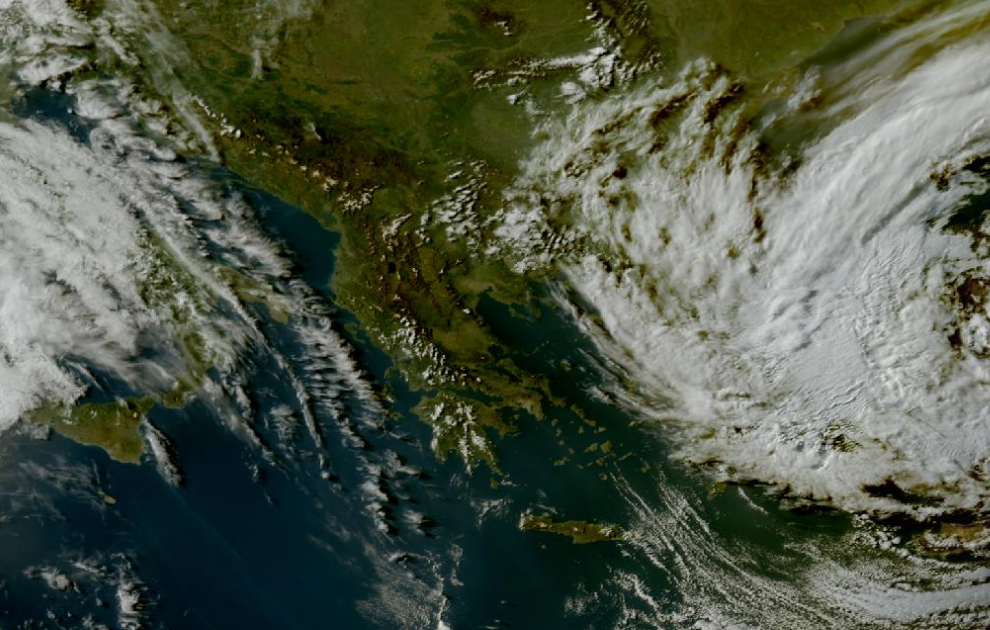 Τελευταία δορυφορική εικόνα νεφοκάλυψης