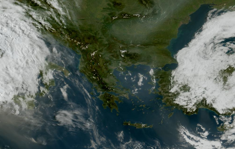 Τελευταία δορυφορική εικόνα νεφοκάλυψης
