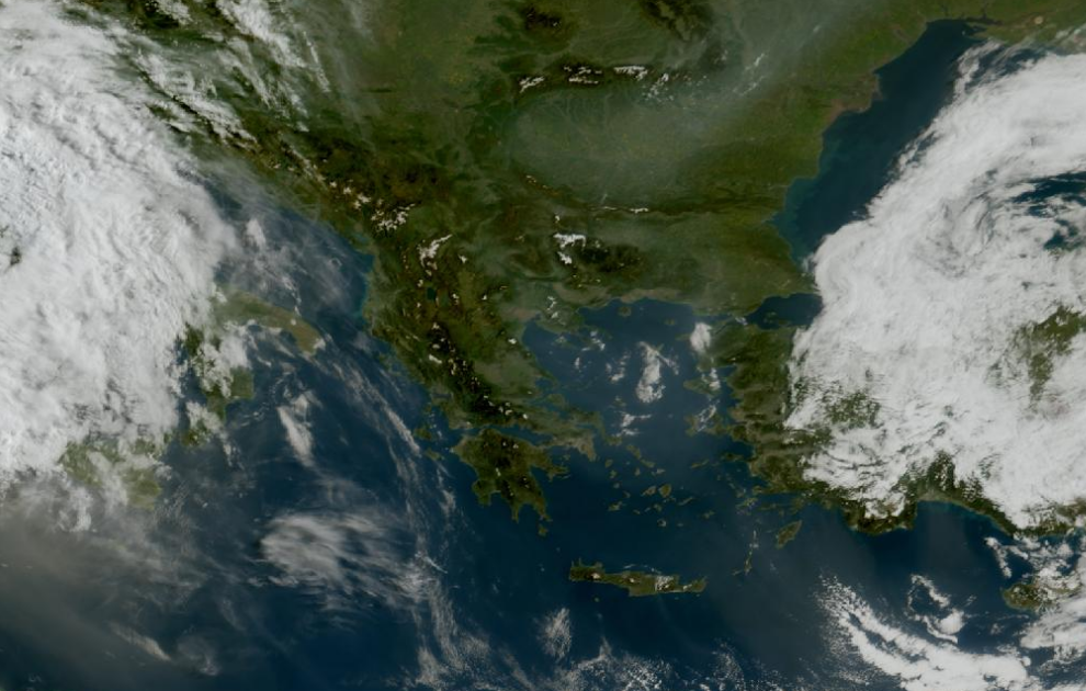 Τελευταία δορυφορική εικόνα νεφοκάλυψης