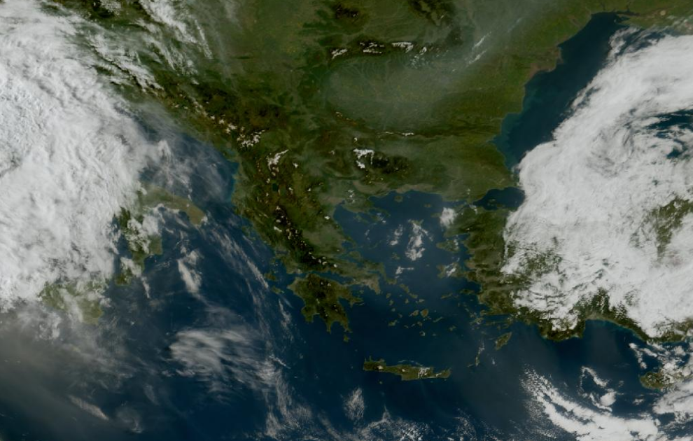 Τελευταία δορυφορική εικόνα νεφοκάλυψης