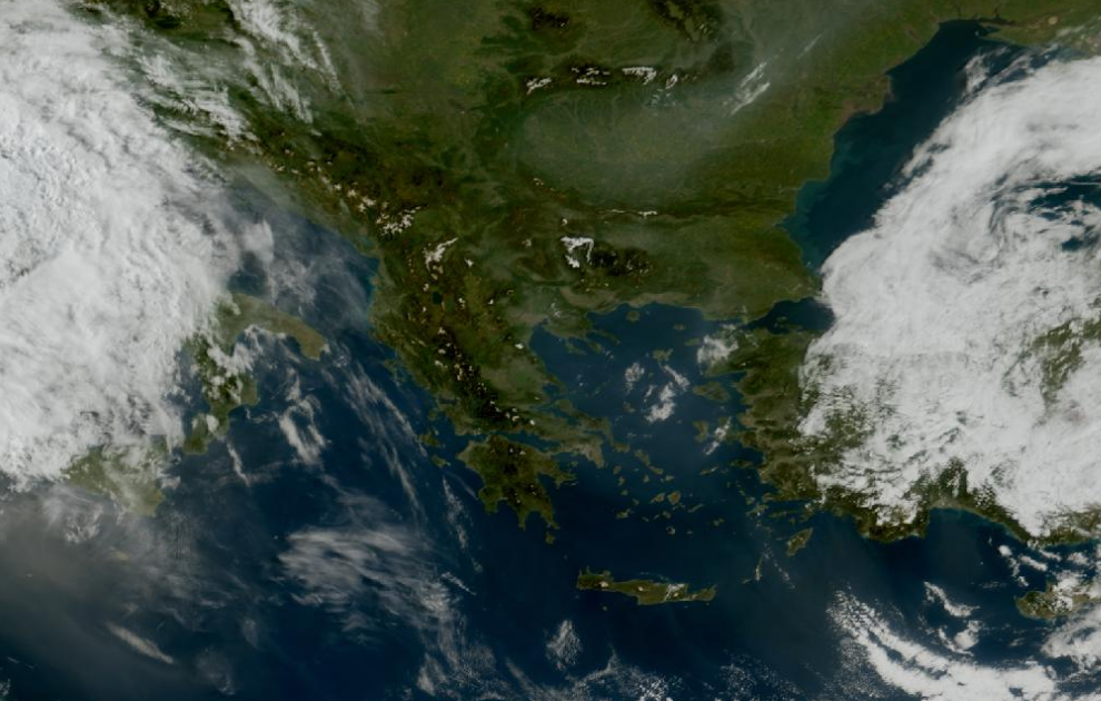 Τελευταία δορυφορική εικόνα νεφοκάλυψης