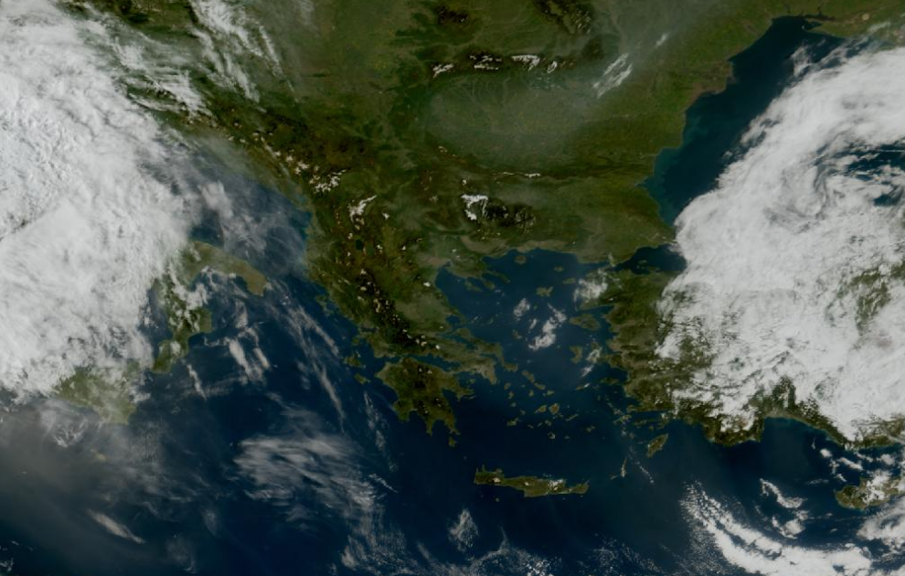 Τελευταία δορυφορική εικόνα νεφοκάλυψης