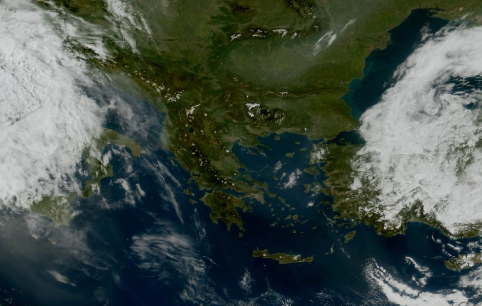 Τελευταία δορυφορική εικόνα νεφοκάλυψης