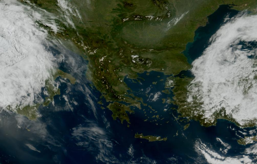 Τελευταία δορυφορική εικόνα νεφοκάλυψης