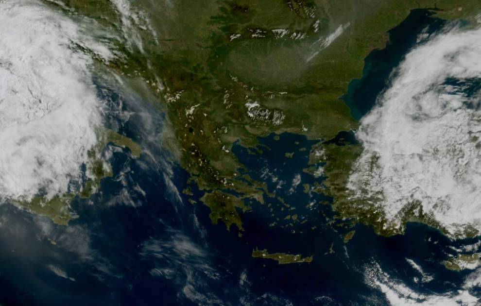 Τελευταία δορυφορική εικόνα νεφοκάλυψης