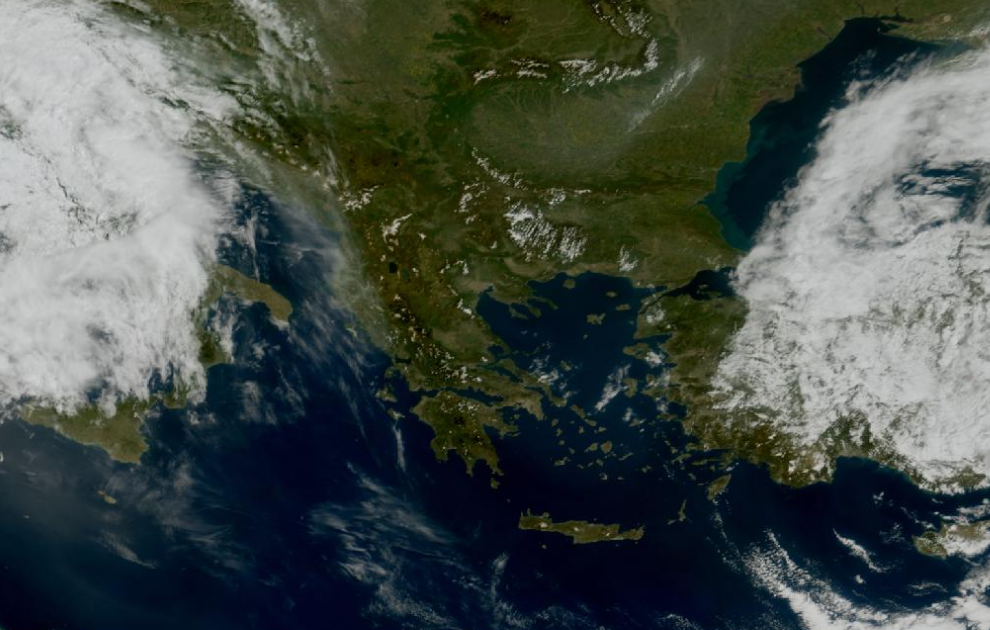 Τελευταία δορυφορική εικόνα νεφοκάλυψης