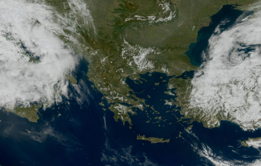 Τελευταία δορυφορική εικόνα νεφοκάλυψης