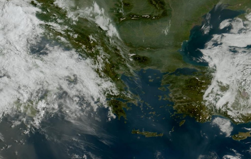 Τελευταία δορυφορική εικόνα νεφοκάλυψης