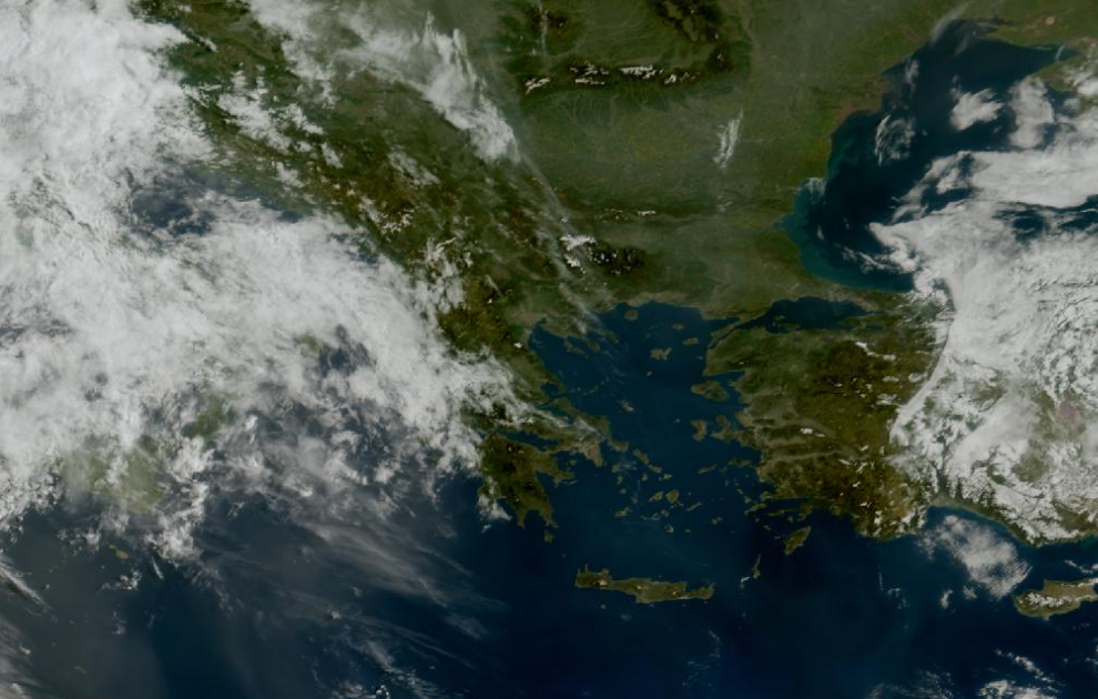 Τελευταία δορυφορική εικόνα νεφοκάλυψης