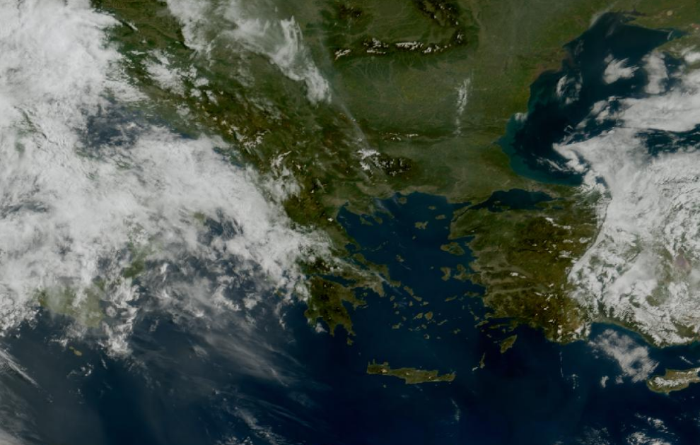 Τελευταία δορυφορική εικόνα νεφοκάλυψης