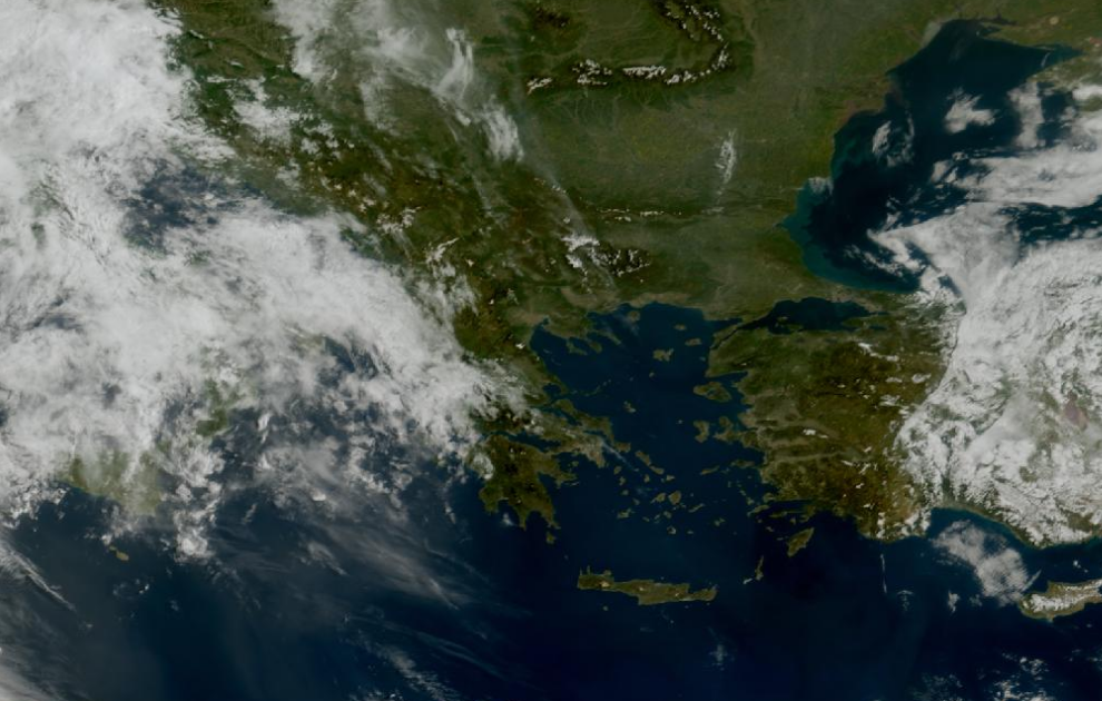 Τελευταία δορυφορική εικόνα νεφοκάλυψης