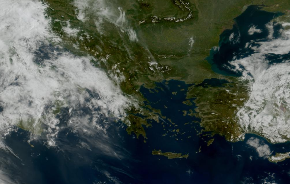 Τελευταία δορυφορική εικόνα νεφοκάλυψης
