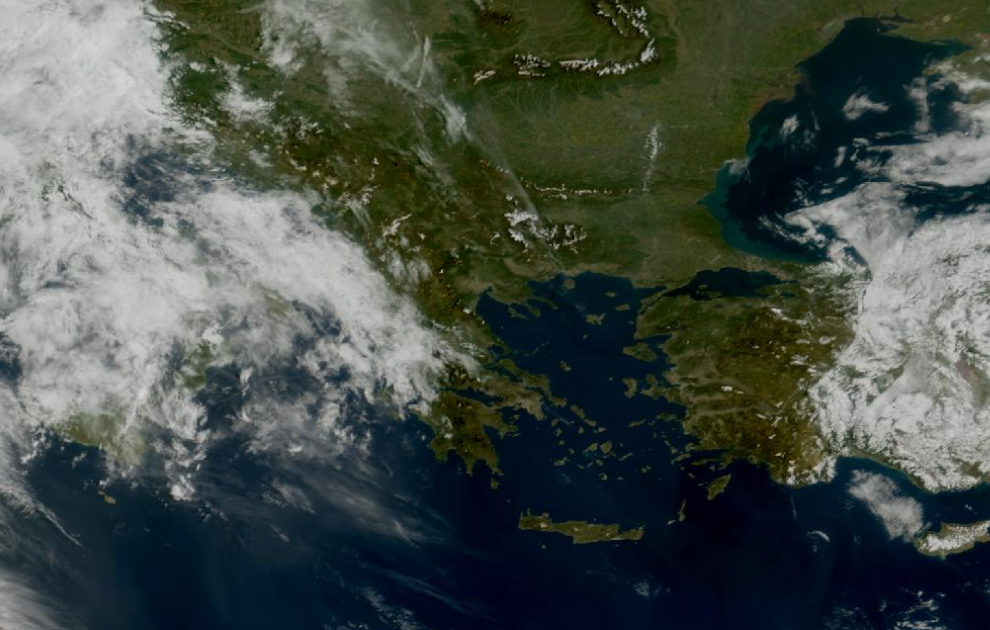 Τελευταία δορυφορική εικόνα νεφοκάλυψης