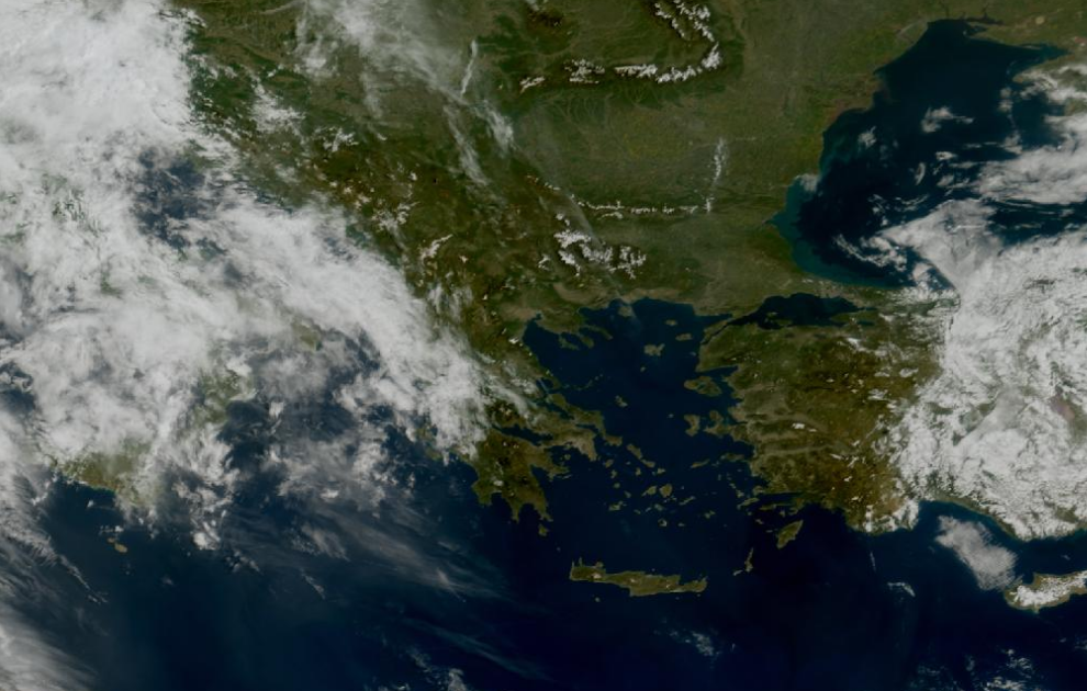 Τελευταία δορυφορική εικόνα νεφοκάλυψης