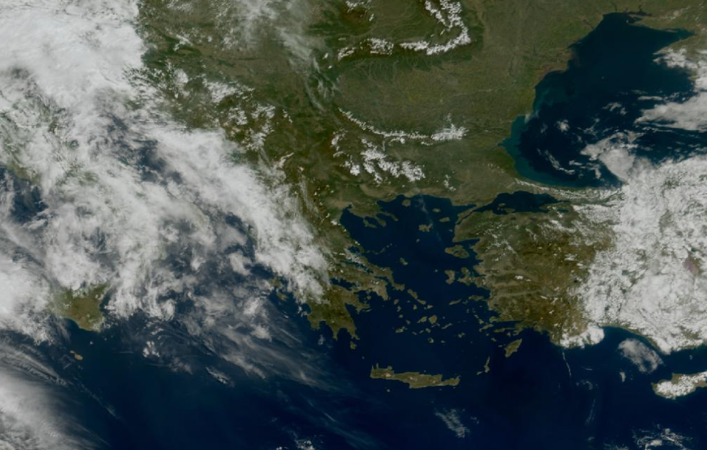Τελευταία δορυφορική εικόνα νεφοκάλυψης