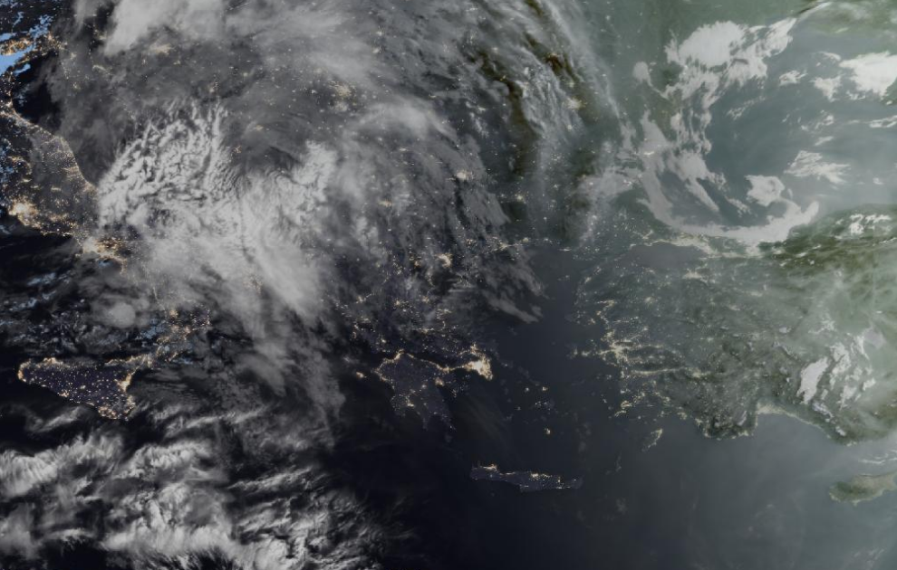 Τελευταία δορυφορική εικόνα νεφοκάλυψης