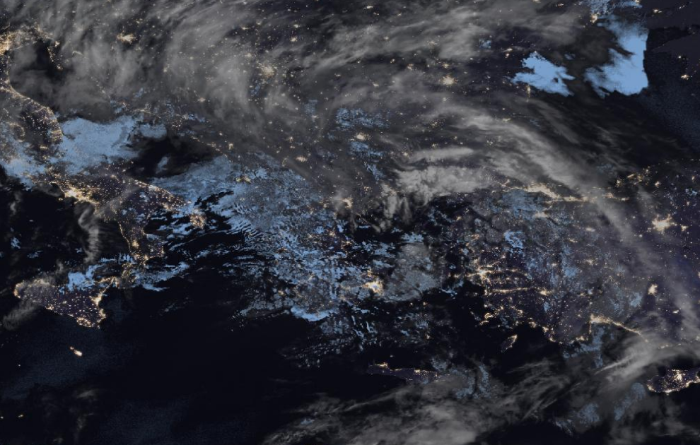 Τελευταία δορυφορική εικόνα νεφοκάλυψης