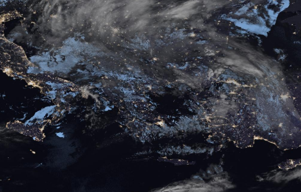 Τελευταία δορυφορική εικόνα νεφοκάλυψης
