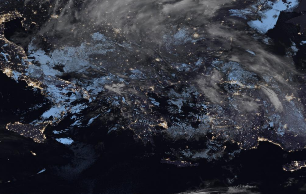 Τελευταία δορυφορική εικόνα νεφοκάλυψης