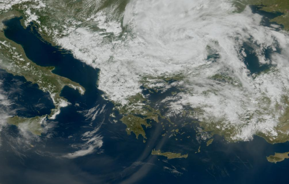 Τελευταία δορυφορική εικόνα νεφοκάλυψης