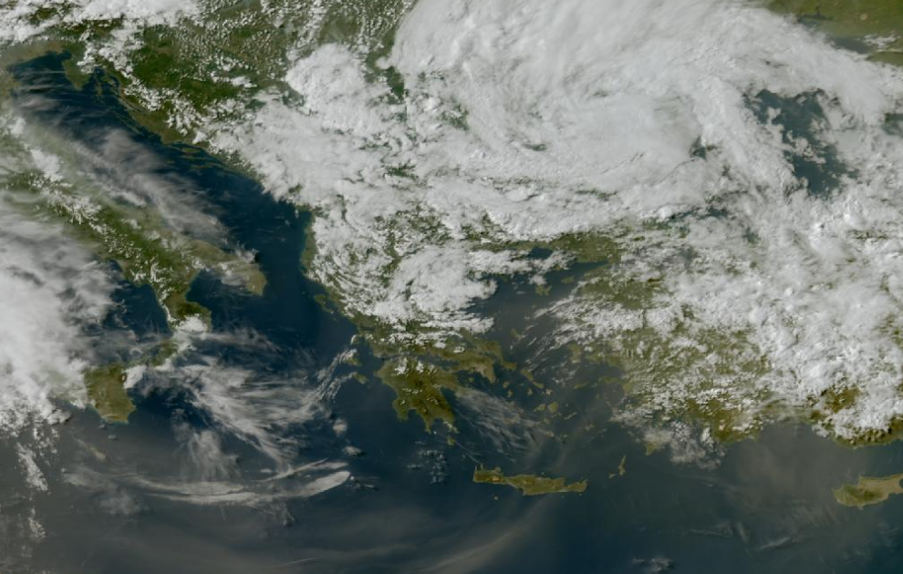 Τελευταία δορυφορική εικόνα νεφοκάλυψης