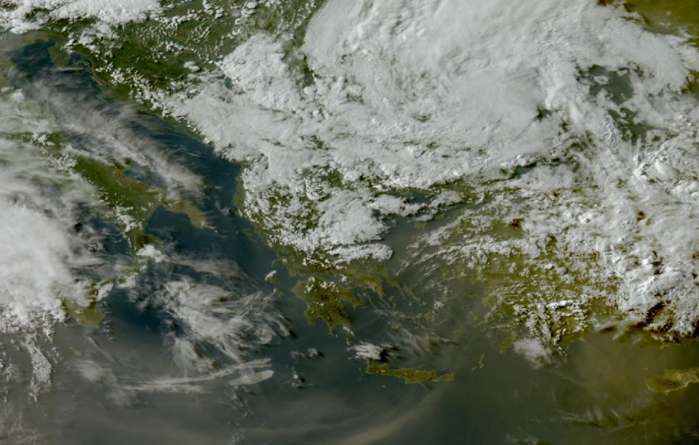 Τελευταία δορυφορική εικόνα νεφοκάλυψης