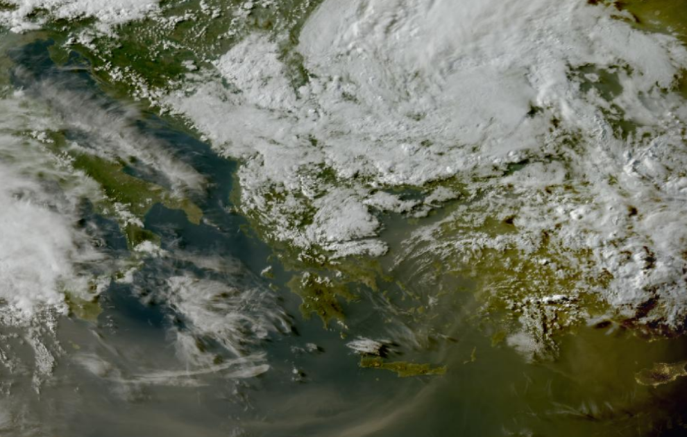 Τελευταία δορυφορική εικόνα νεφοκάλυψης